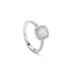Vintage Cushion Diamond Platinum Engagement Ring