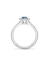 Vintage Octagonal Blue Sapphire Engagement Ring