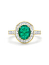 Vintage Oval Emerald Yellow Gold Ring
