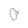 Harmony Oval Cut Platinum Diamond Engagement Ring