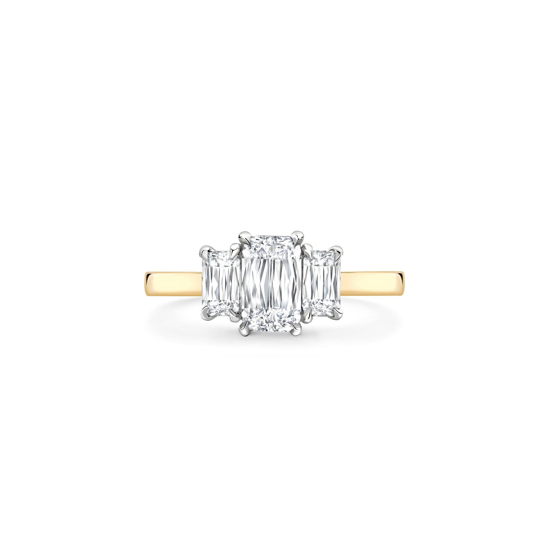 Trilogy Ashoka Diamond Yellow Gold Engagement Ring (1.4 carats)