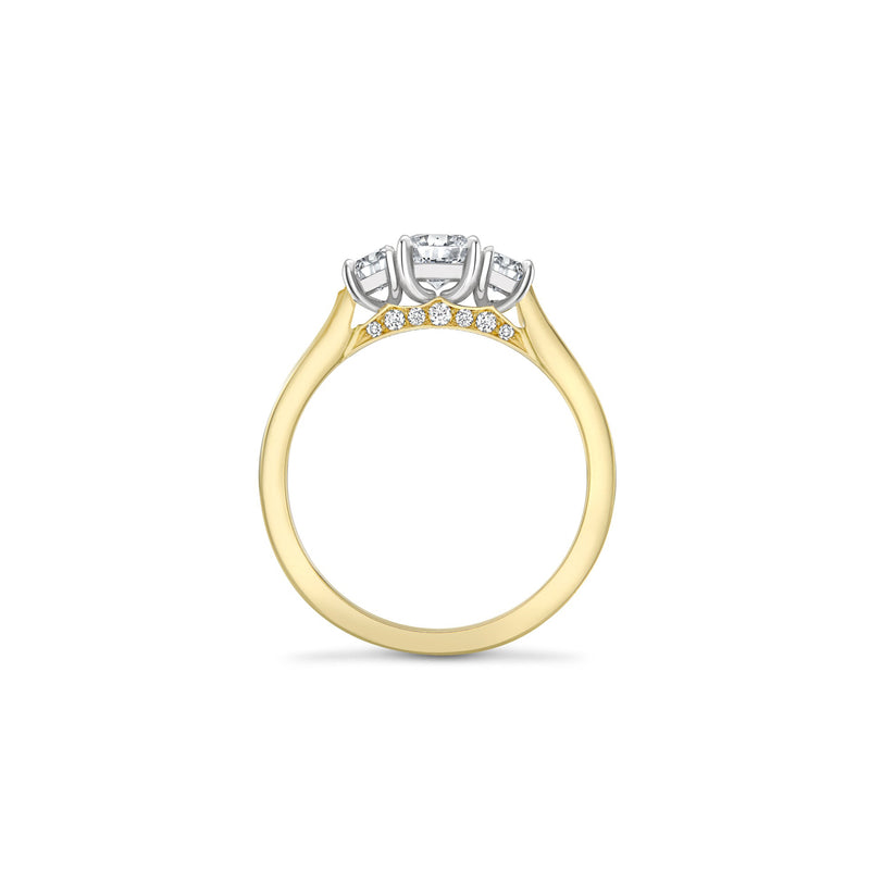 Trilogy Ashoka Diamond Yellow Gold Engagement Ring (1.4 carats)