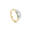 Trilogy Round Brilliant Yellow Gold Diamond Engagement Ring