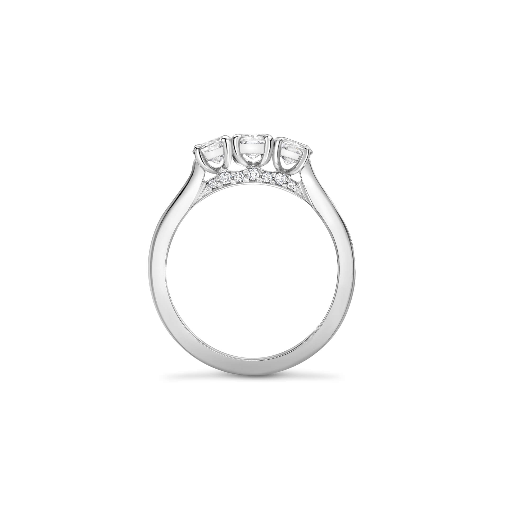 Trilogy Ashoka Cut Platinum Diamond Engagement Ring