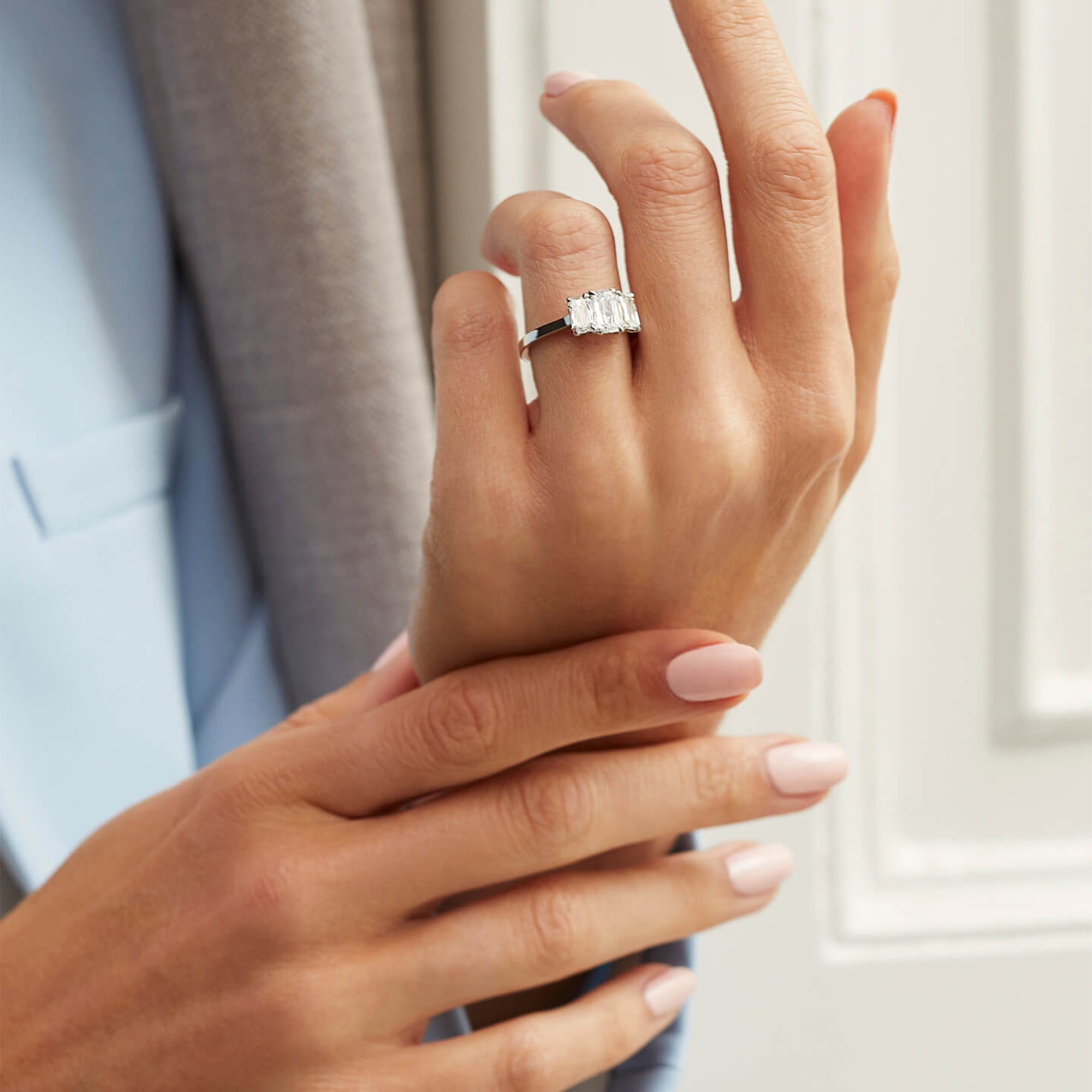 Trilogy Ashoka Cut Diamond Yellow Gold Engagement Ring