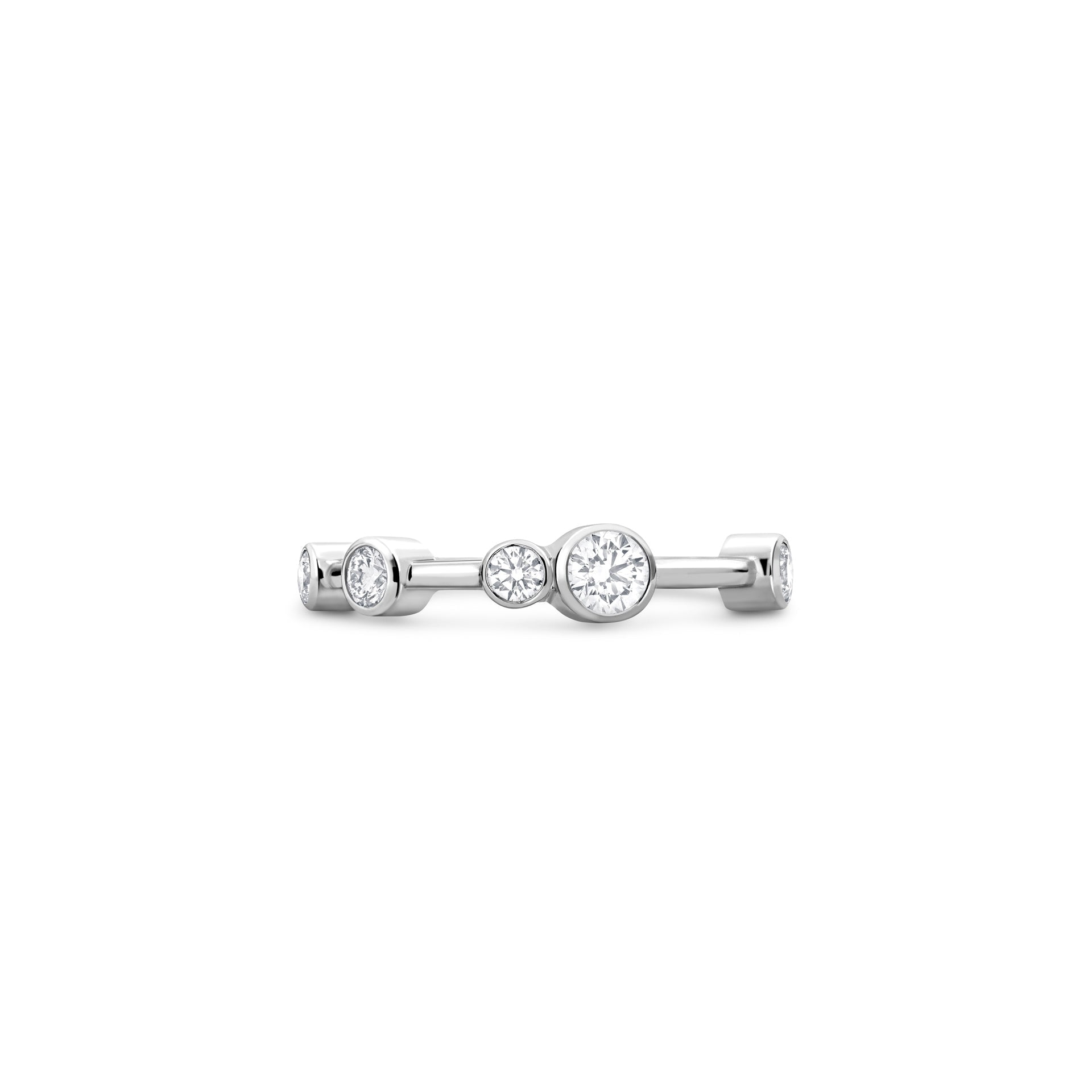 Raindance Half-Hoop Platinum Diamond Ring