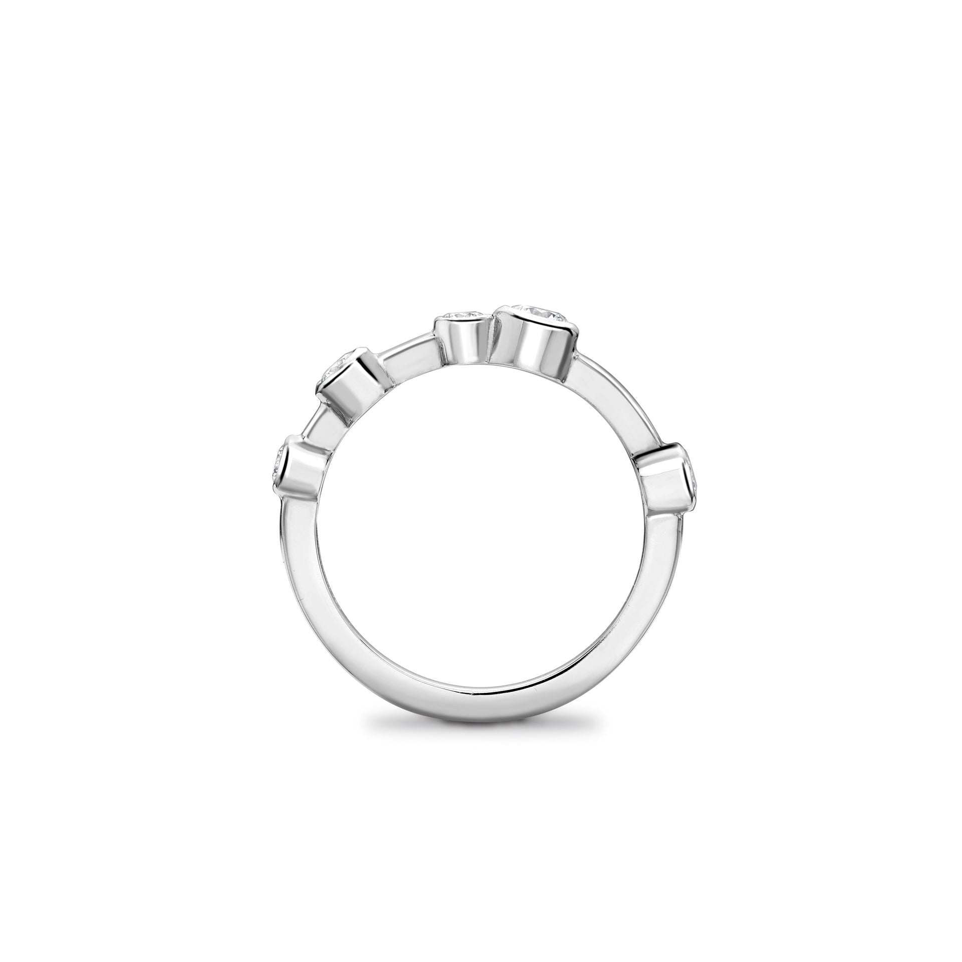 Raindance Half-Hoop Platinum Diamond Ring