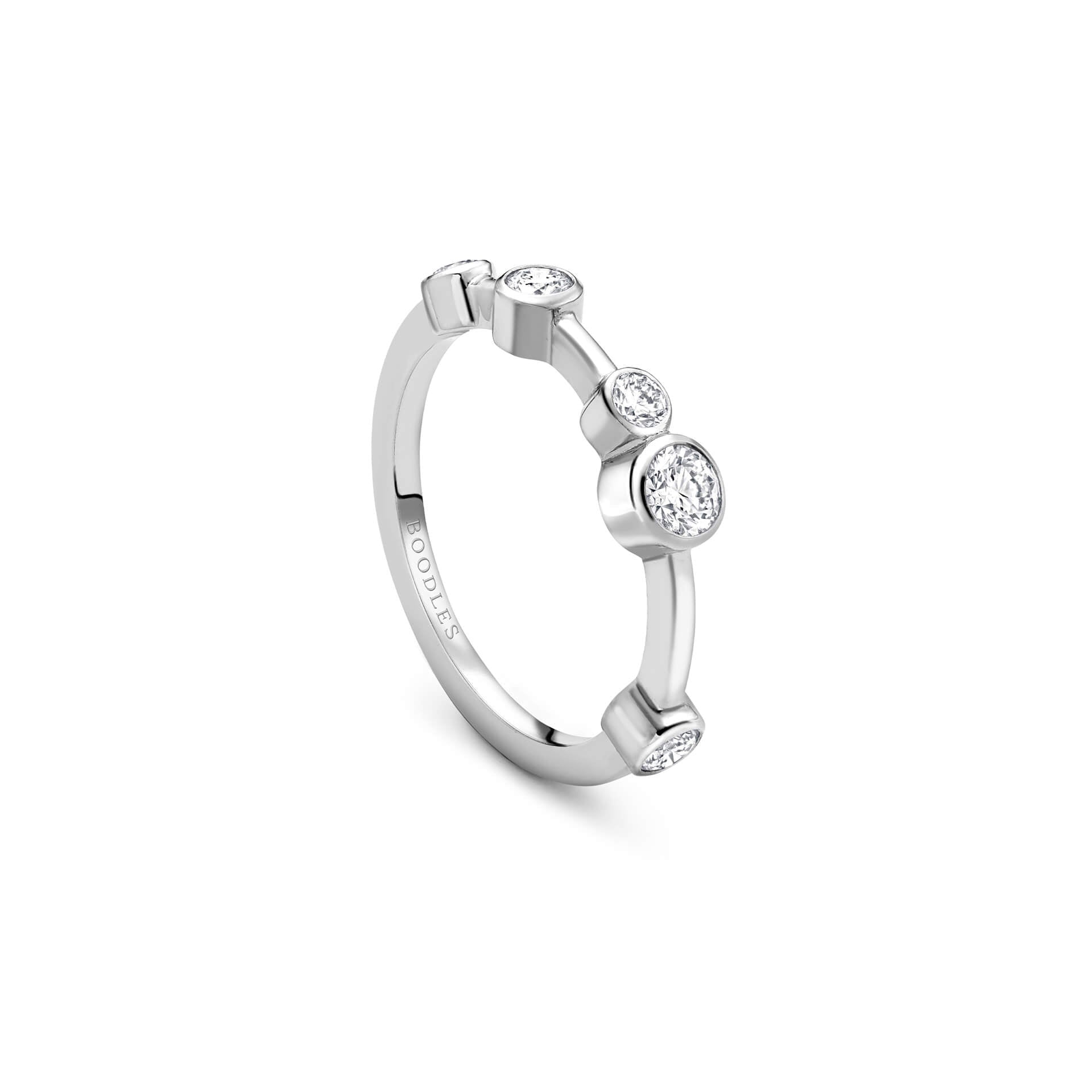Raindance Half-Hoop Platinum Diamond Ring