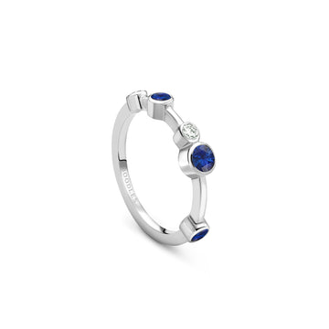 Raindance Half-Hoop Platinum Sapphire Ring