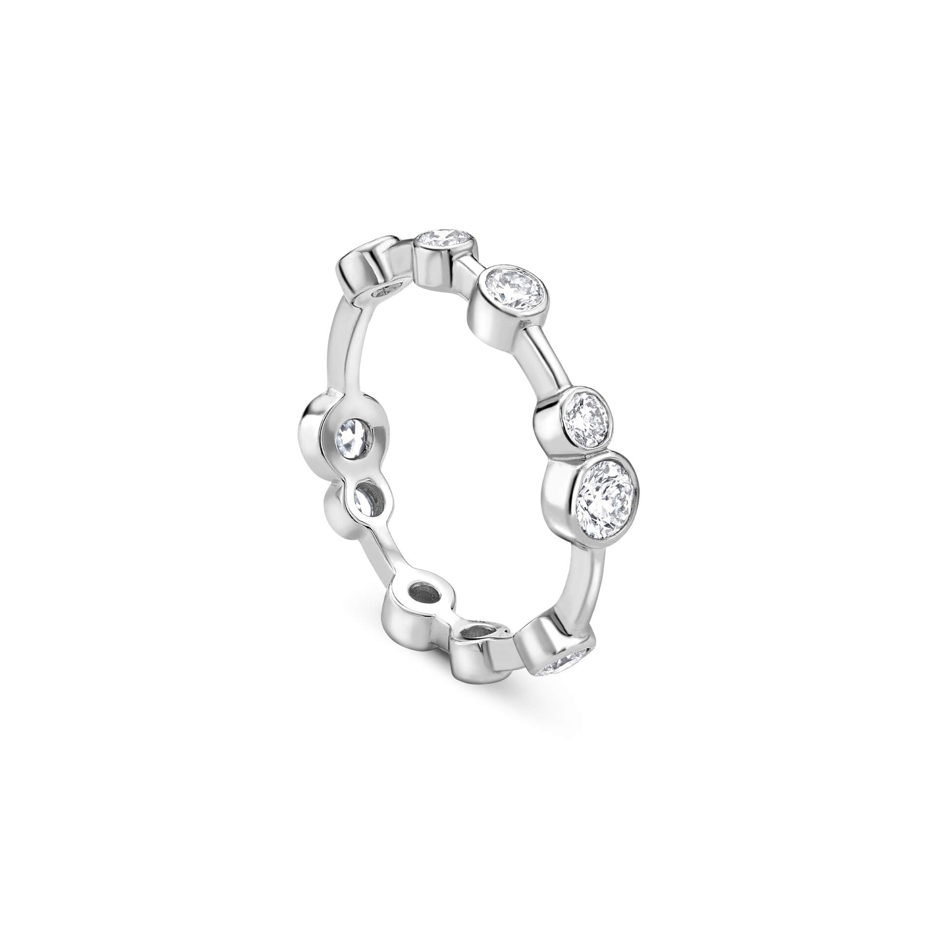 Raindance Full-Hoop Platinum Diamond Ring