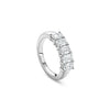 Ashoka Five Stone Half Platinum Diamond Eternity Ring