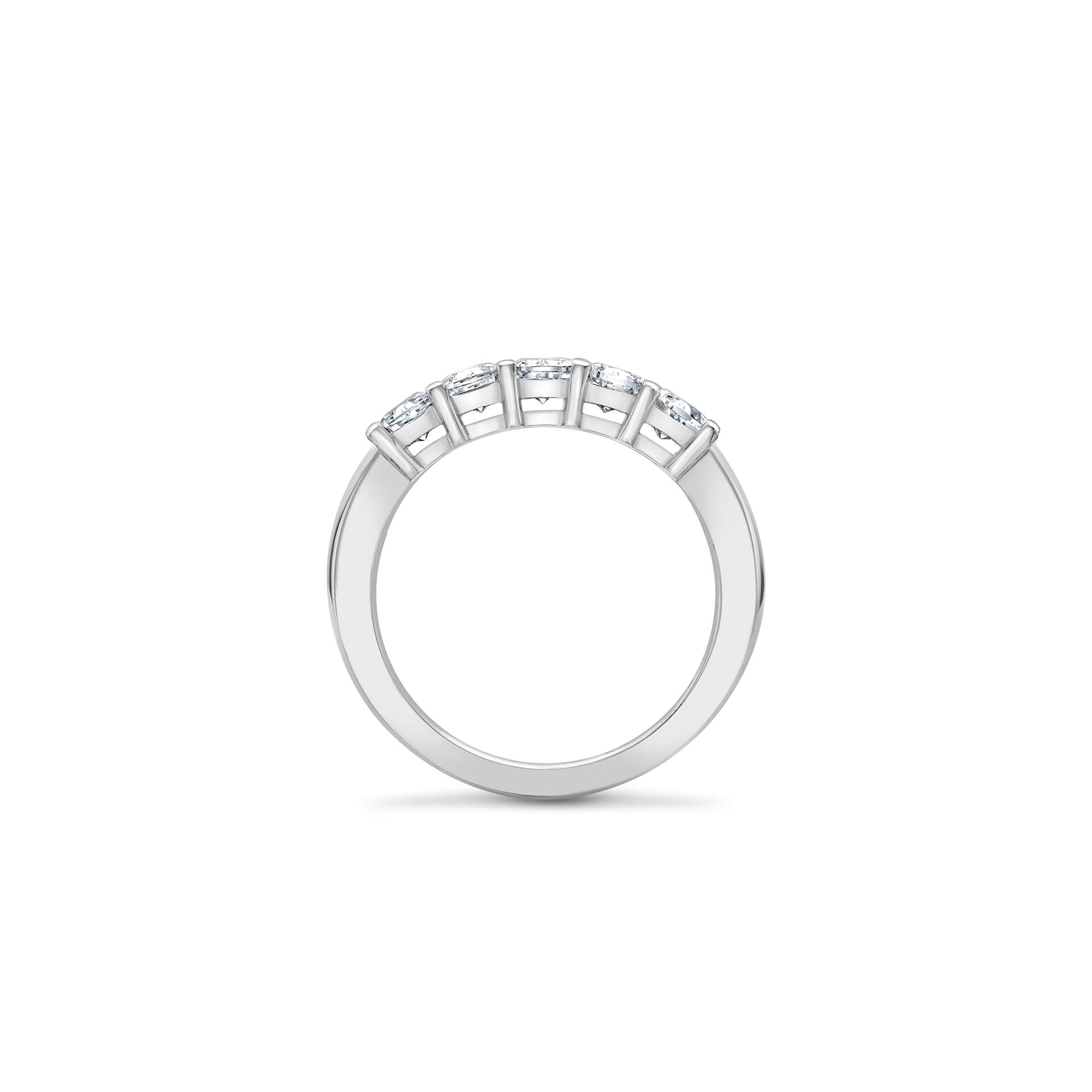ASHOKA® Diamond Five Stone Half Eternity Ring
