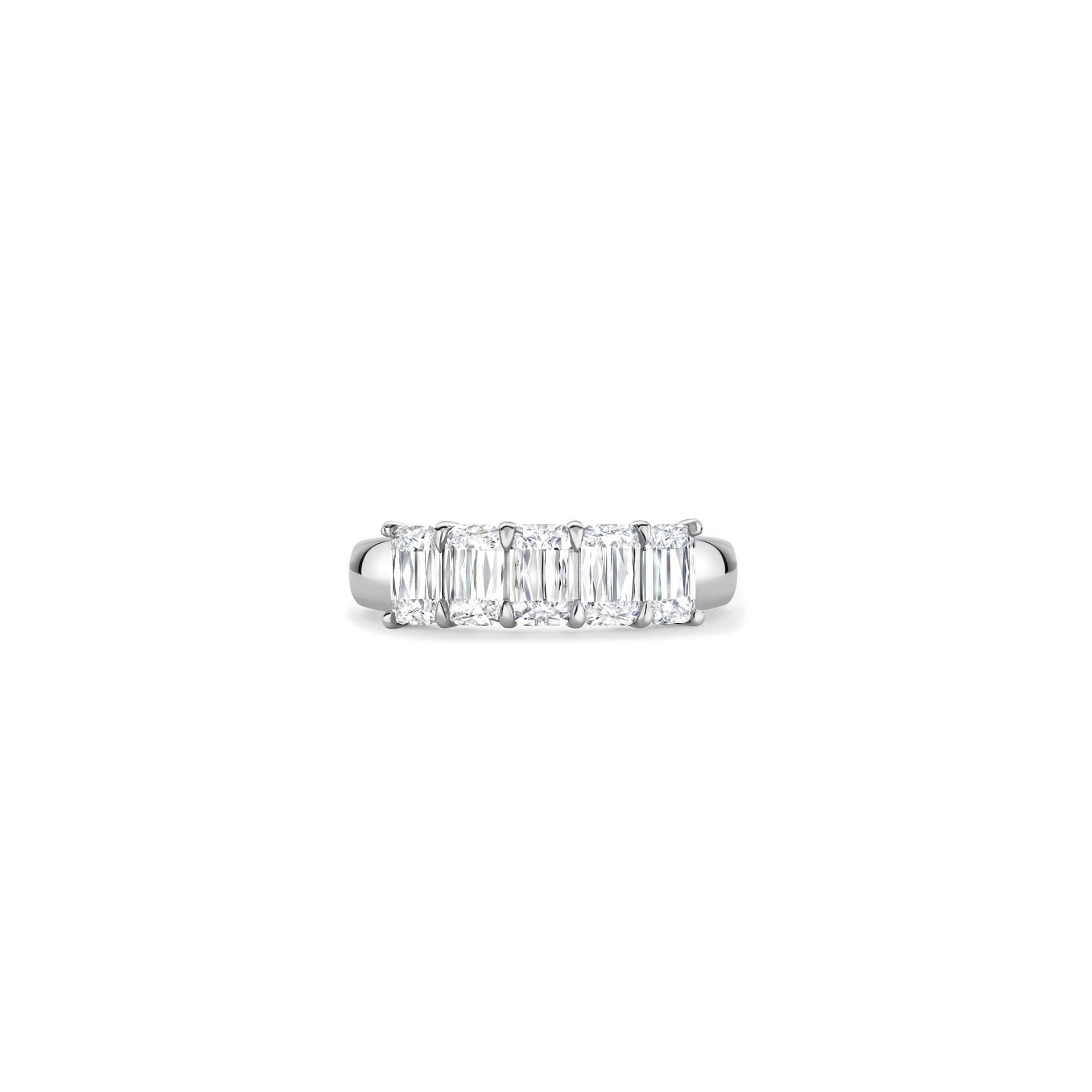 ASHOKA® Diamond Five Stone Half Eternity Ring