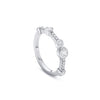 Waterfall Half-Hoop Platinum Diamond Ring