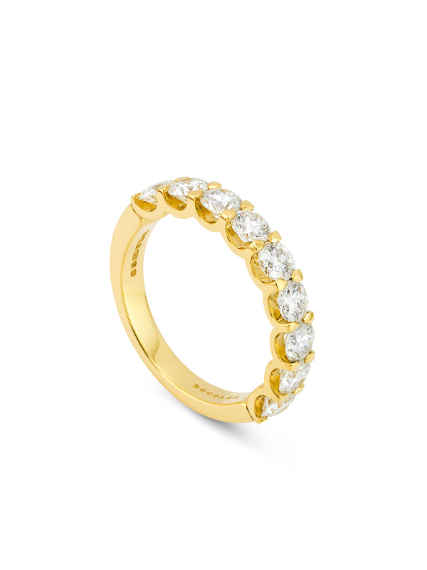 Diamond Half Hoop Yellow Gold Eternity Ring 1 Carat (Approx.)