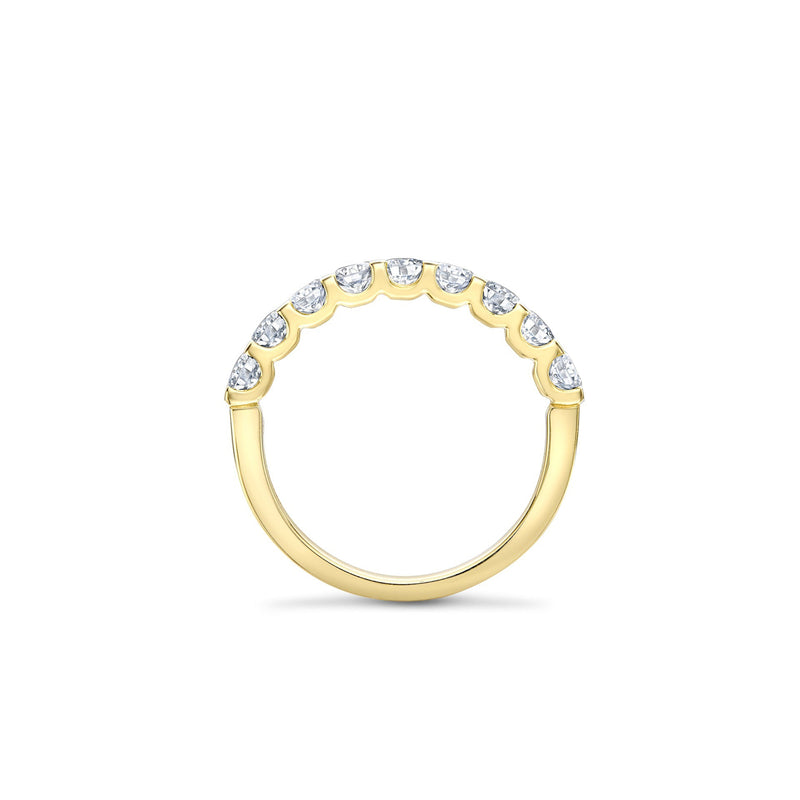 Diamond Half Hoop Yellow Gold Eternity Ring 0.66 Carat (Approx.)