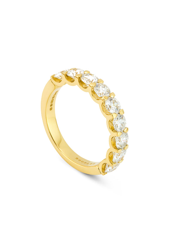 Diamond Half Hoop Yellow Gold Eternity Ring 1.8 Carats (Approx.)