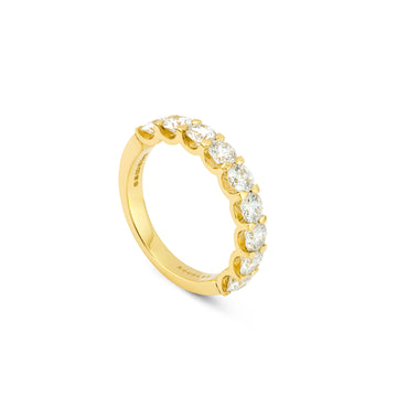 Classic Evermore Diamond Half Hoop Yellow Gold Eternity Ring 1.8 Carats