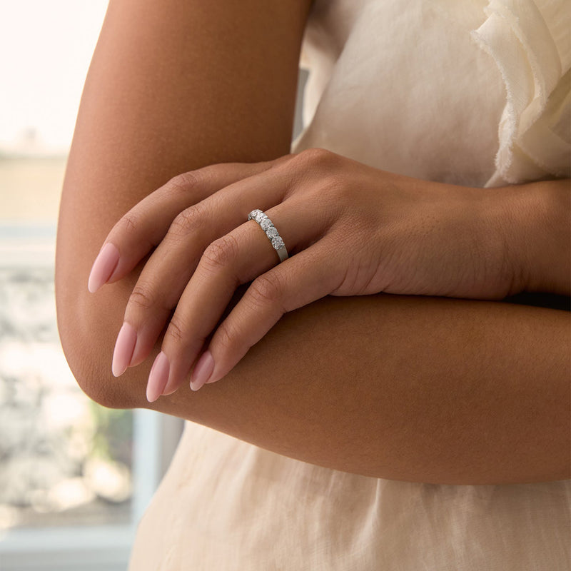 Classic Evermore Half Hoop Platinum Eternity Ring 1.8 Carat