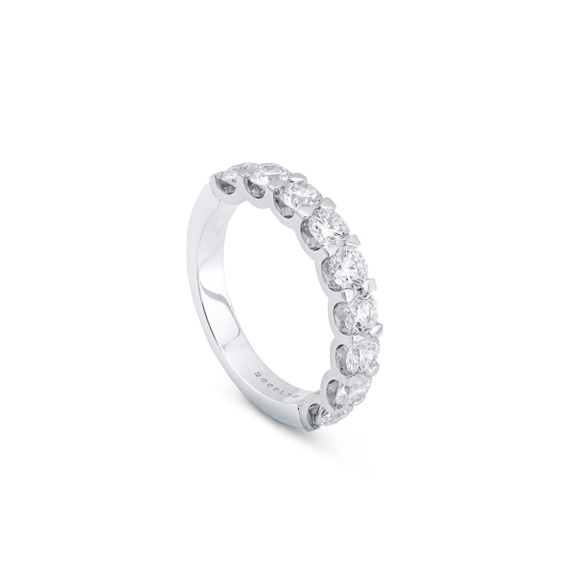 Classic Evermore Half Hoop Platinum Eternity Ring 1.8 Carat