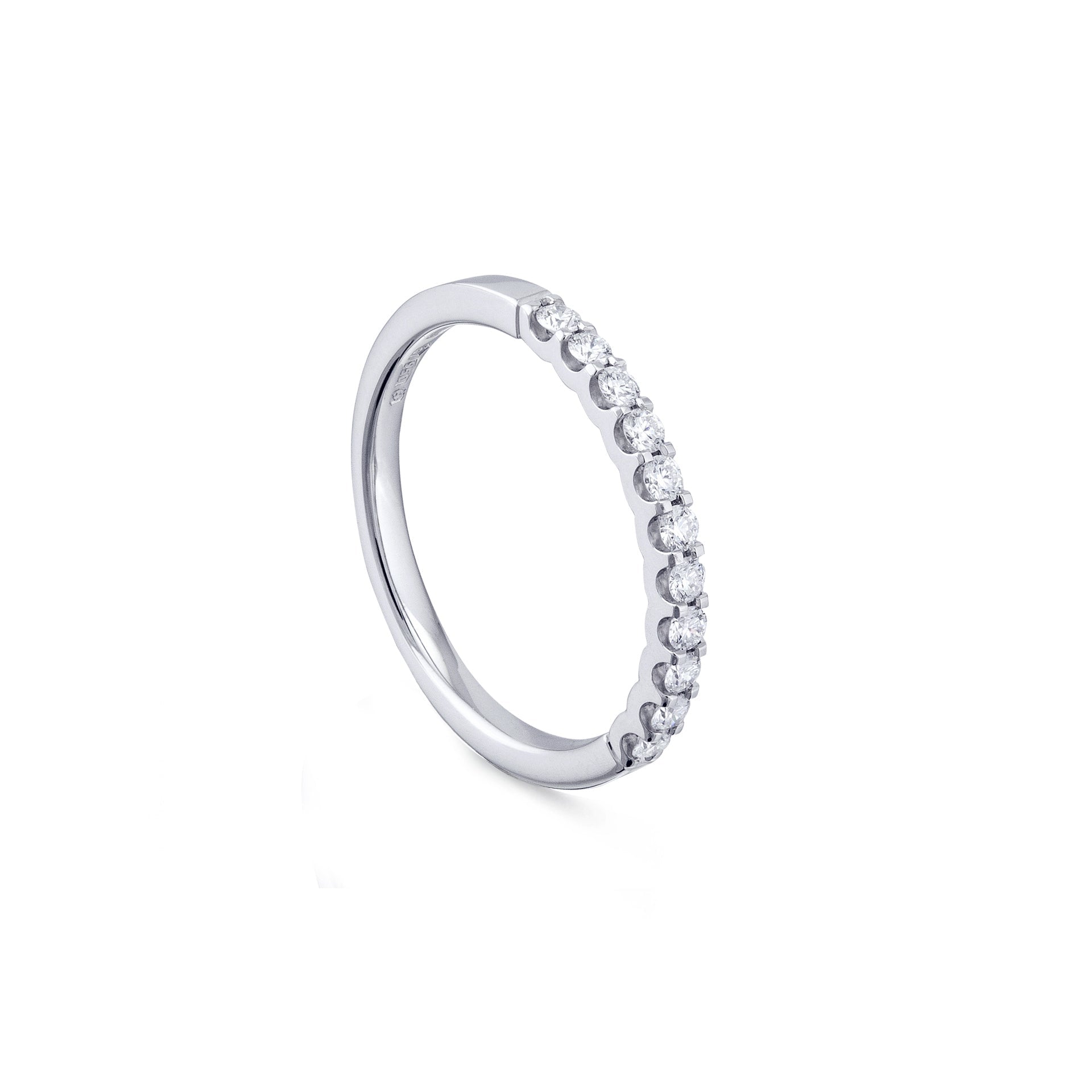 Diamond Half Hoop Platinum Eternity Ring (0.33 Carat Approx.)