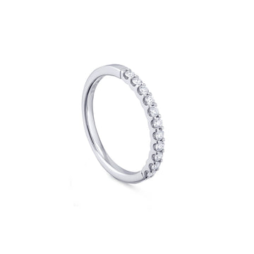Classic Evermore Half Hoop Platinum Diamond Eternity Ring