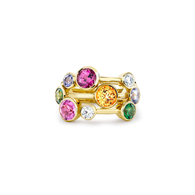 Raindance Yellow Gold Rainbow Watercolour Ring