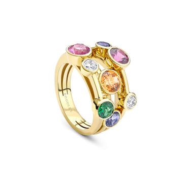 Raindance Rainbow Yellow Gold Ring