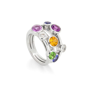 Raindance Rainbow White Gold Ring