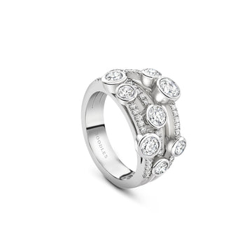 Waterfall Classic Platinum Diamond Ring