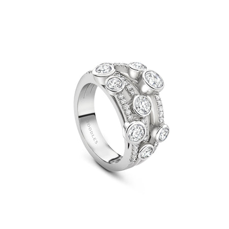 Waterfall Classic Platinum Diamond Ring