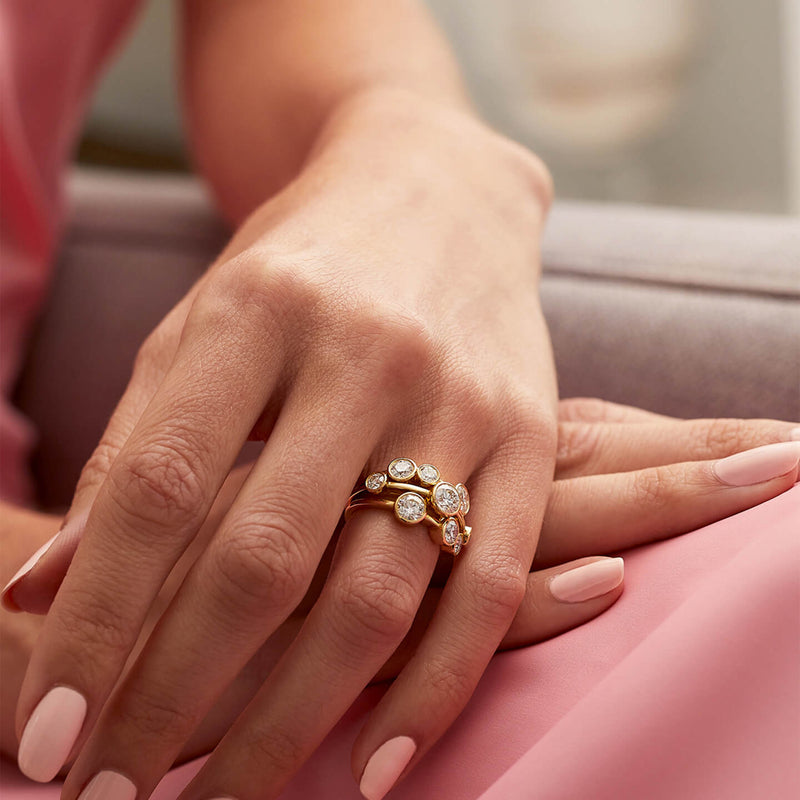 Raindance Medium Yellow Gold Diamond Ring