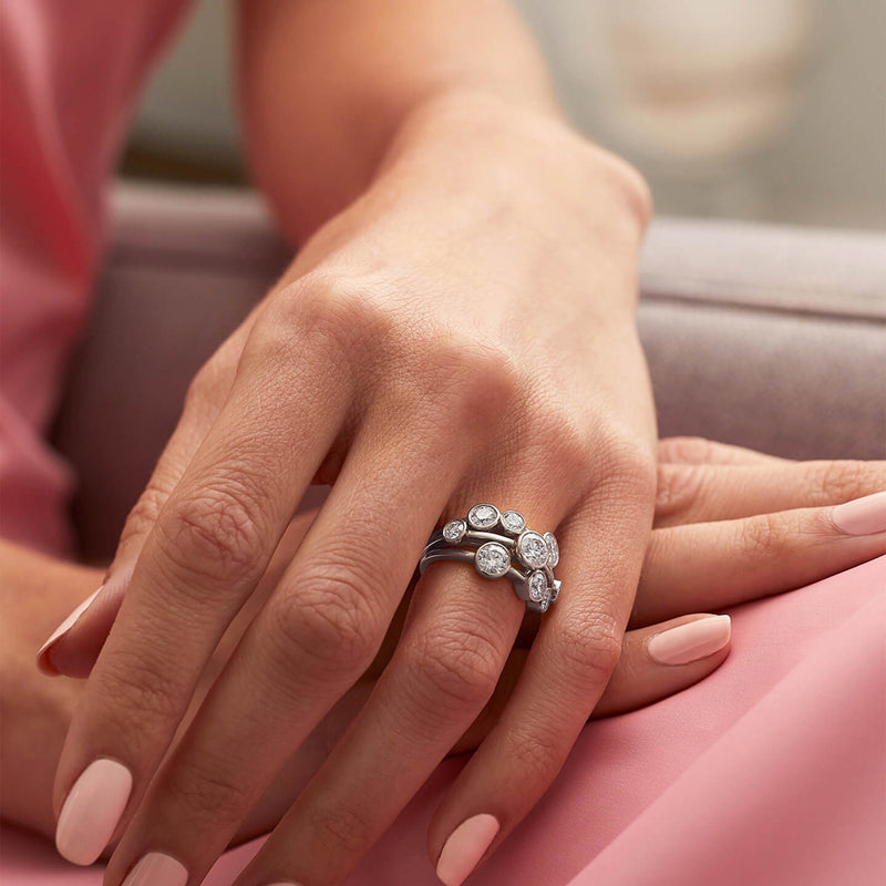 Raindance Medium Platinum Diamond Ring