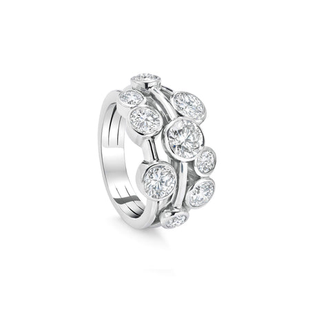 Raindance Large Platinum Diamond Ring
