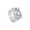 Waterfall Medium Platinum Diamond Ring