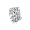 Waterfall Large Platinum Diamond Ring