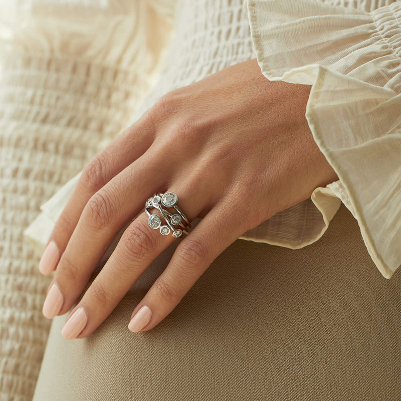Raindance Seven Diamond Platinum Ring