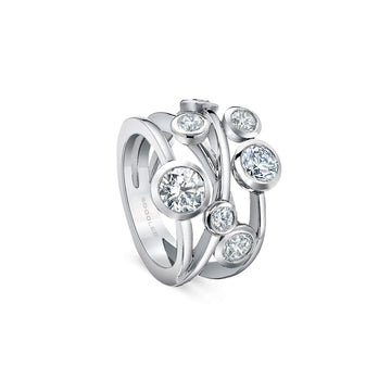 Raindance Seven Diamond Platinum Ring