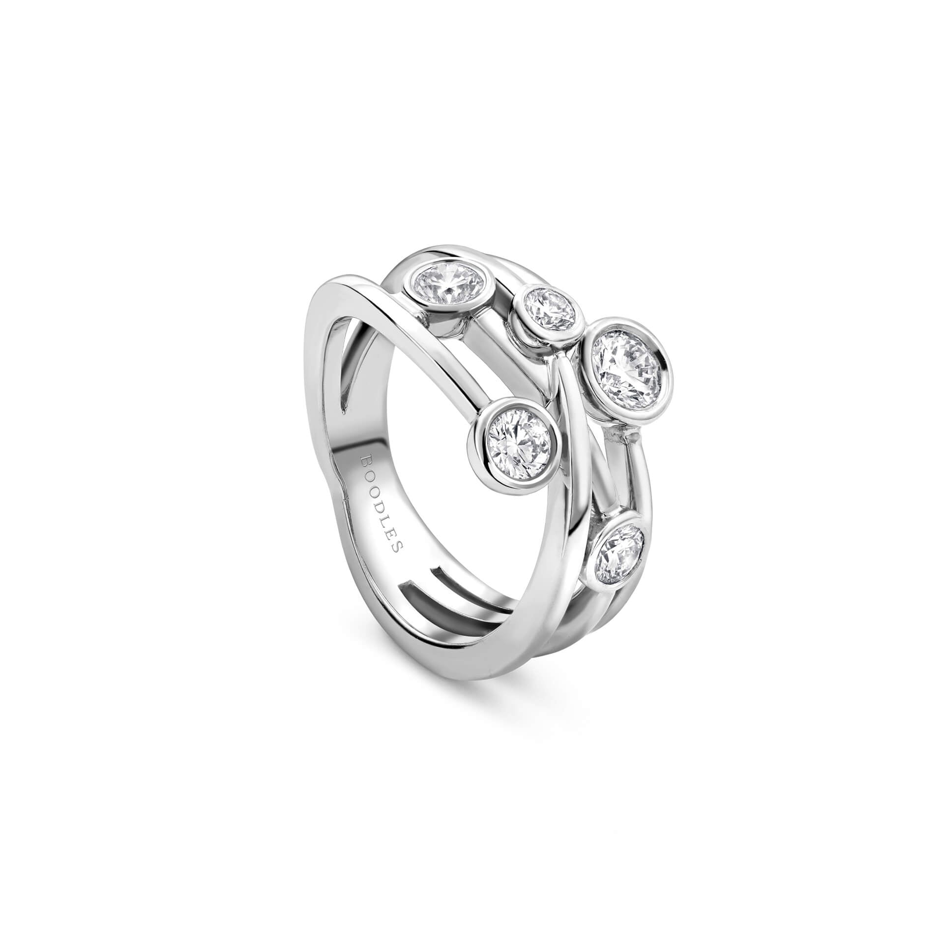 Raindance Five Diamond Platinum Ring | Boodles