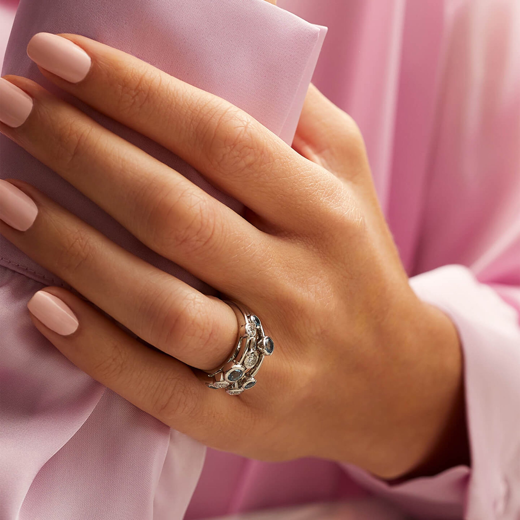 Raindance Classic White Gold Aquamarine Ring