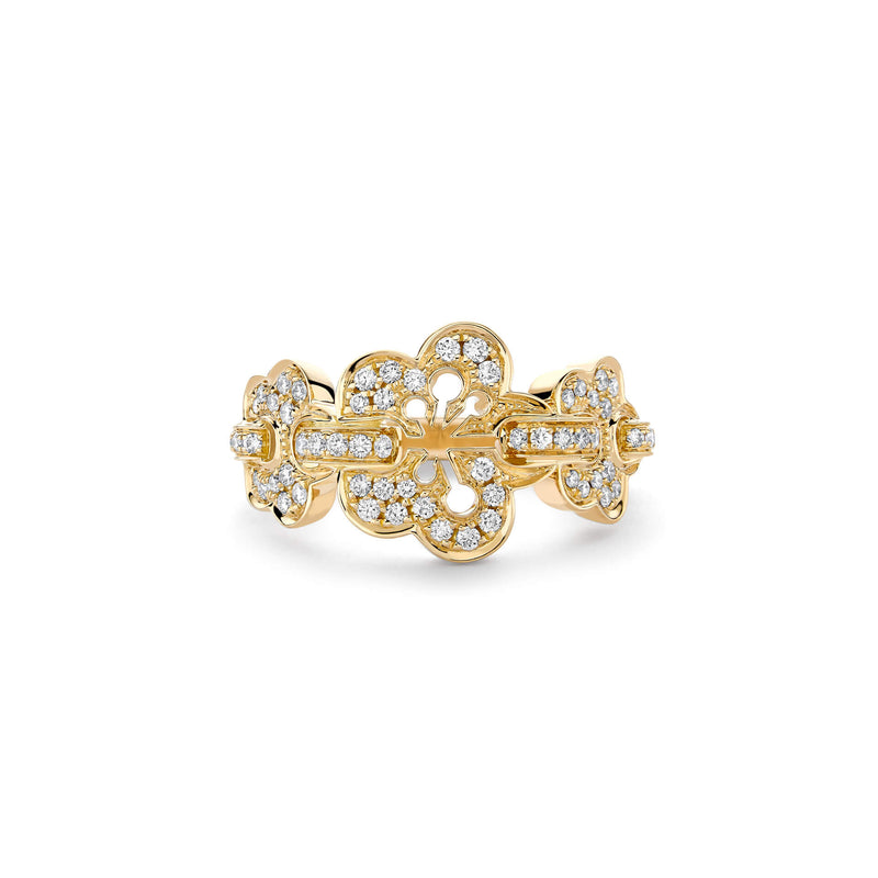 Blossom Triple Yellow Gold Diamond Ring