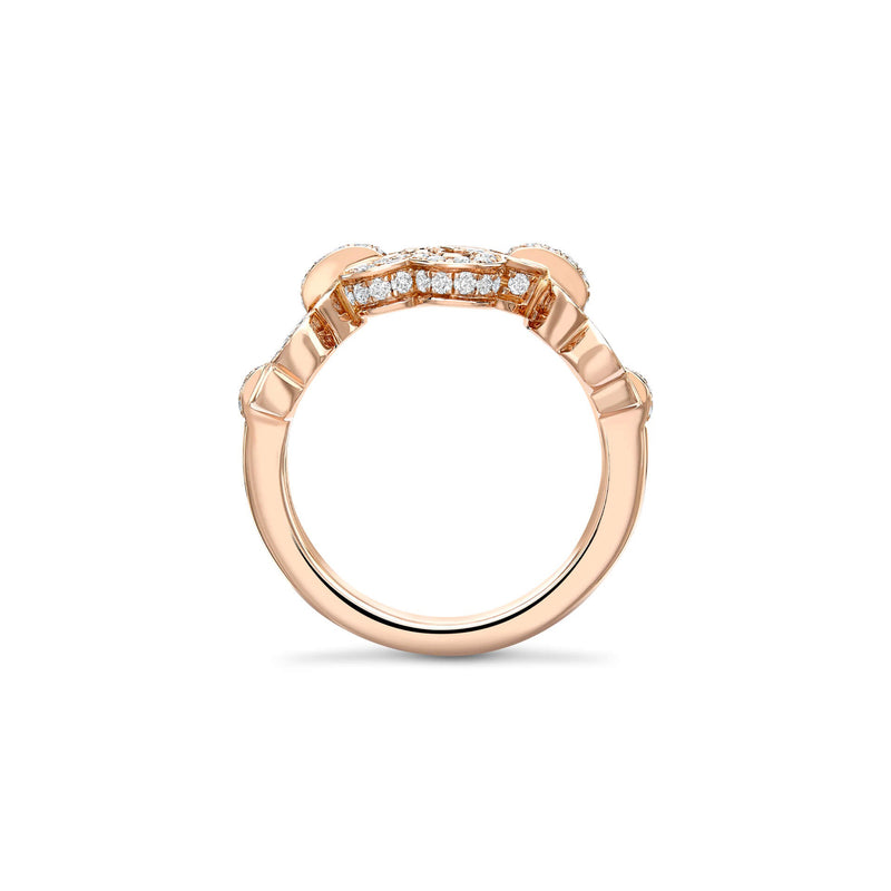 Blossom Triple Rose Gold Diamond Ring