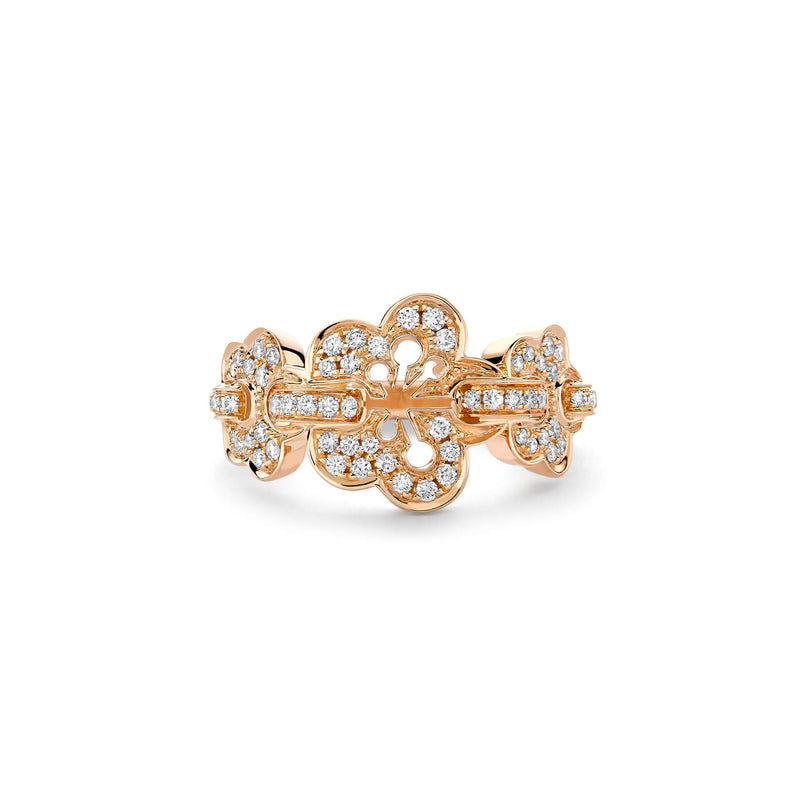 Blossom Triple Rose Gold Diamond Ring
