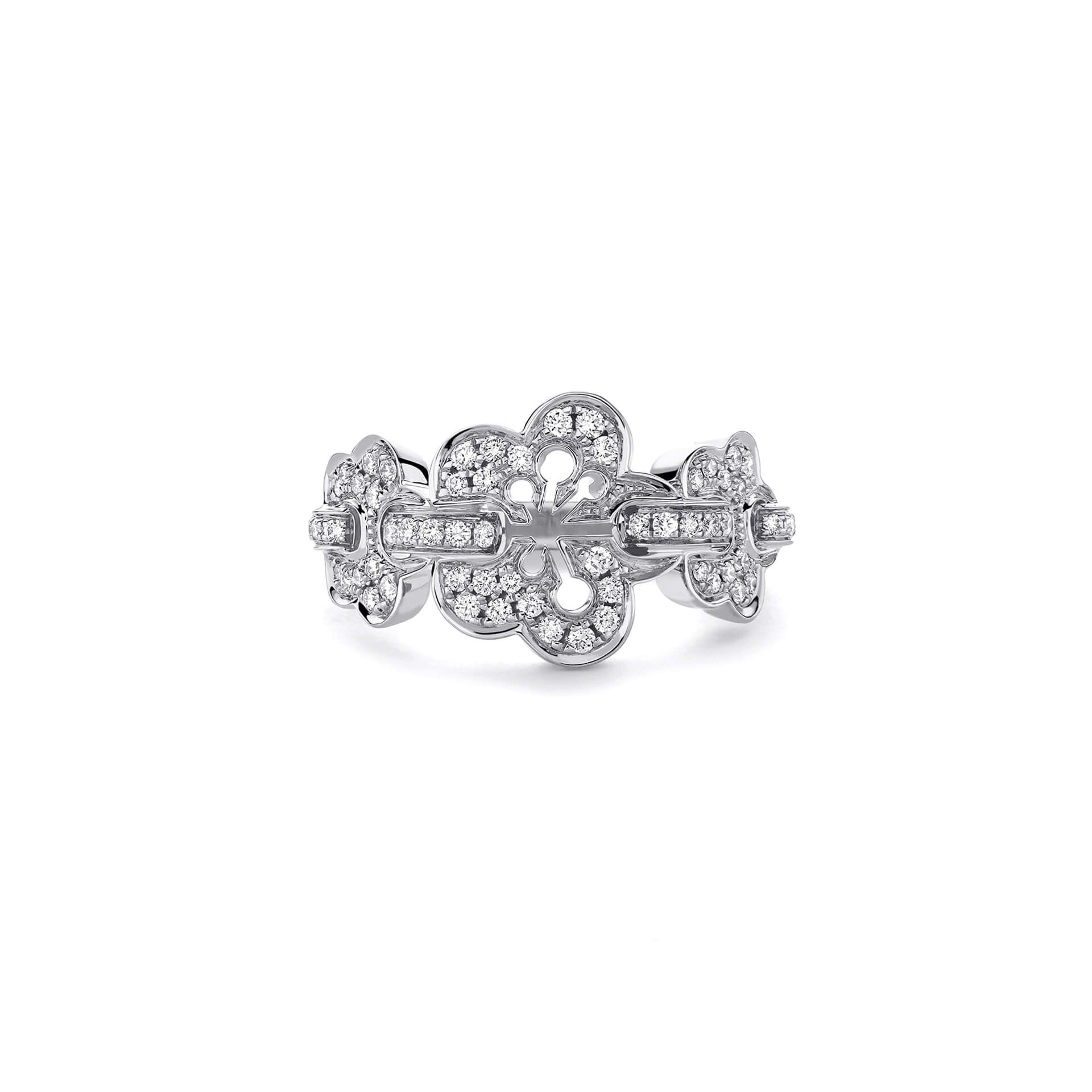 Blossom Triple White Gold Diamond Ring