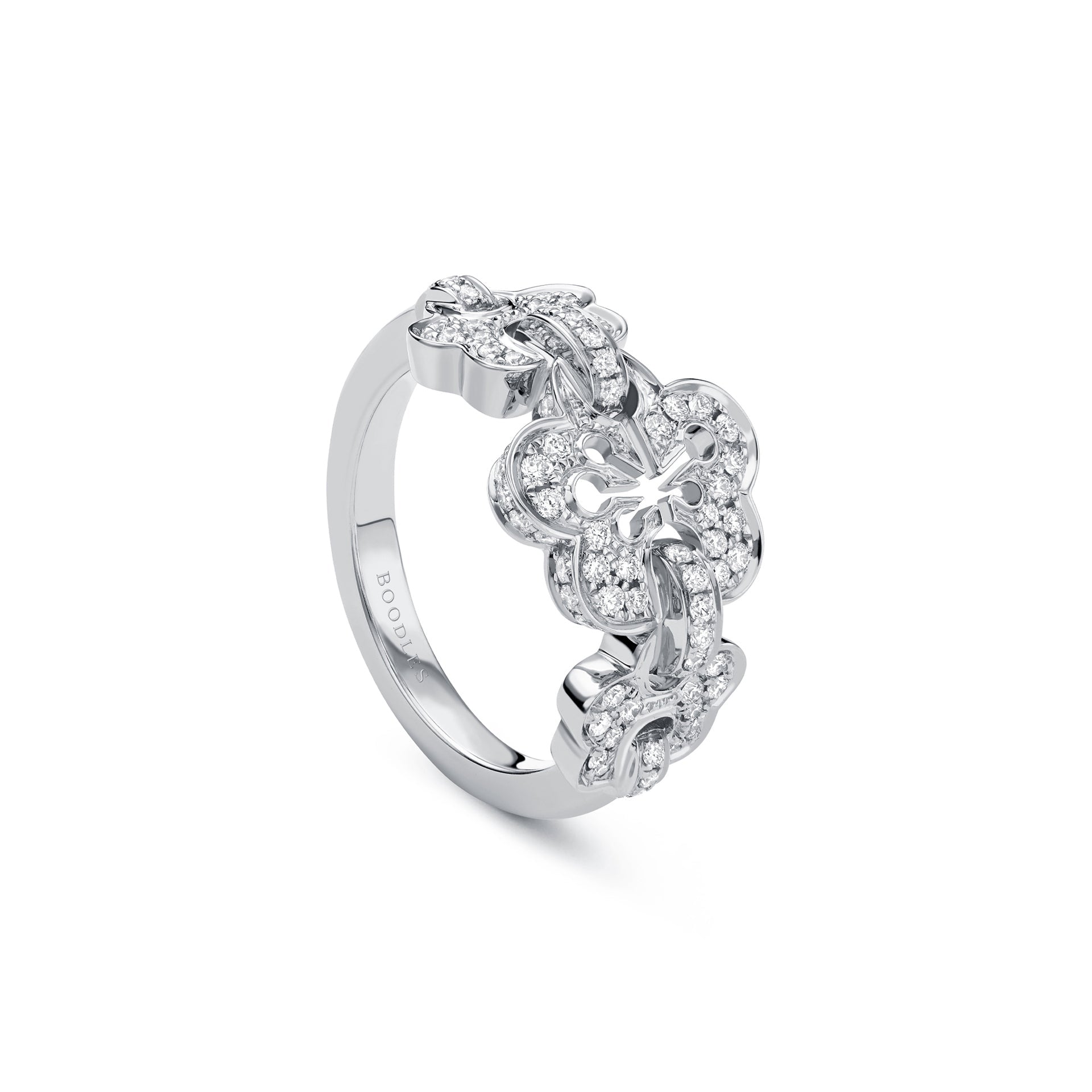 Blossom Triple White Gold Diamond Ring