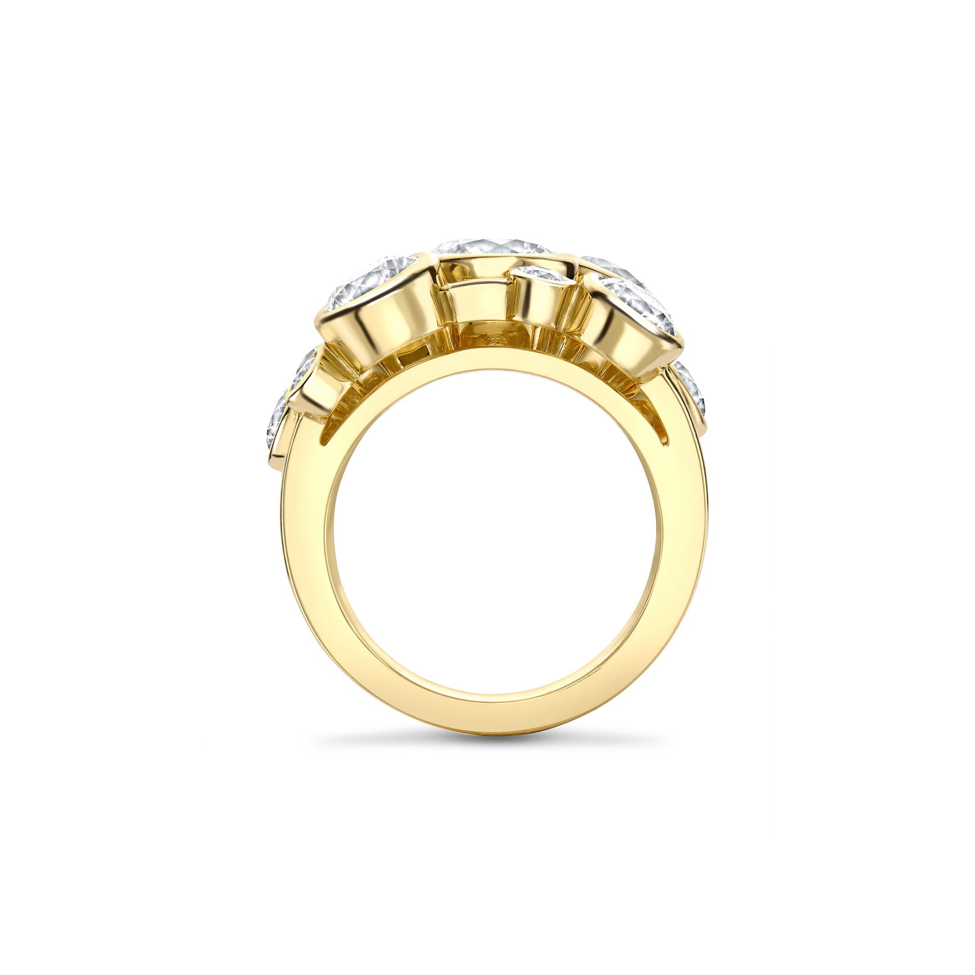 Raindance Yellow Gold Diamond Mega Ring