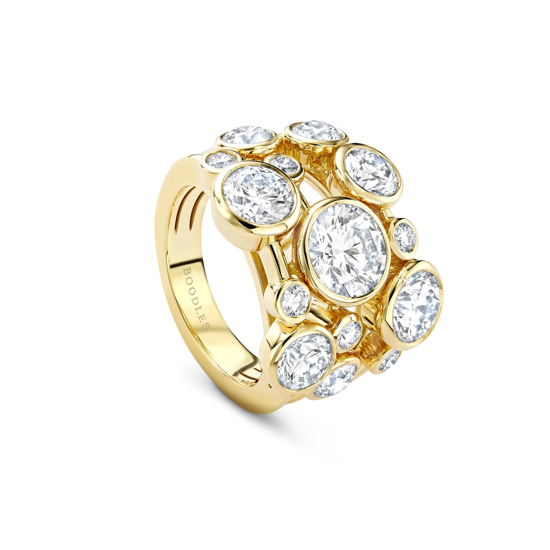 Raindance Yellow Gold Diamond Mega Ring