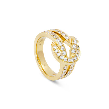 The Knot Yellow Gold Diamond Ring