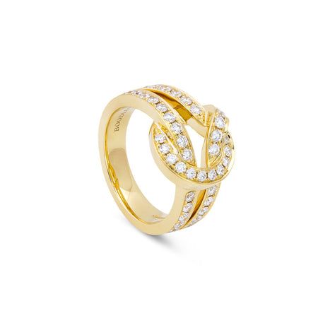 The Knot Yellow Gold Diamond Ring