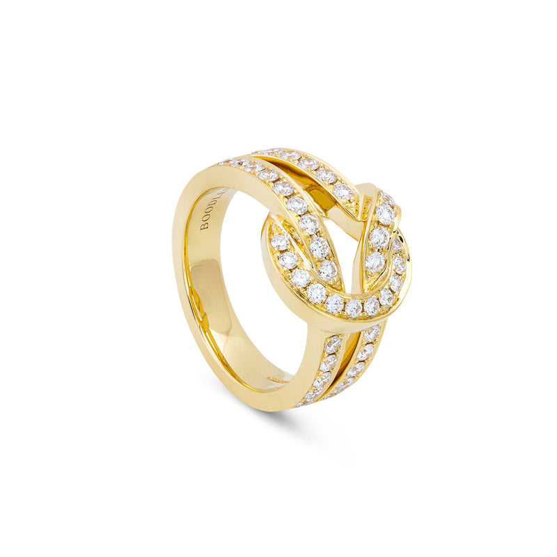 The Knot Yellow Gold Diamond Ring